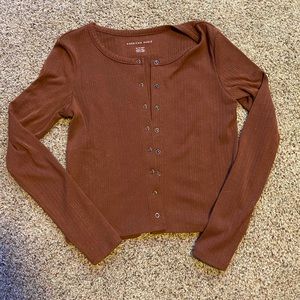American eagle long sleeve button down top